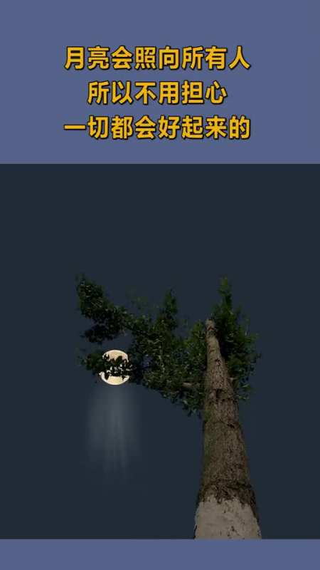 月亮会照向所有人,所以不用担心,一切都会好起来的