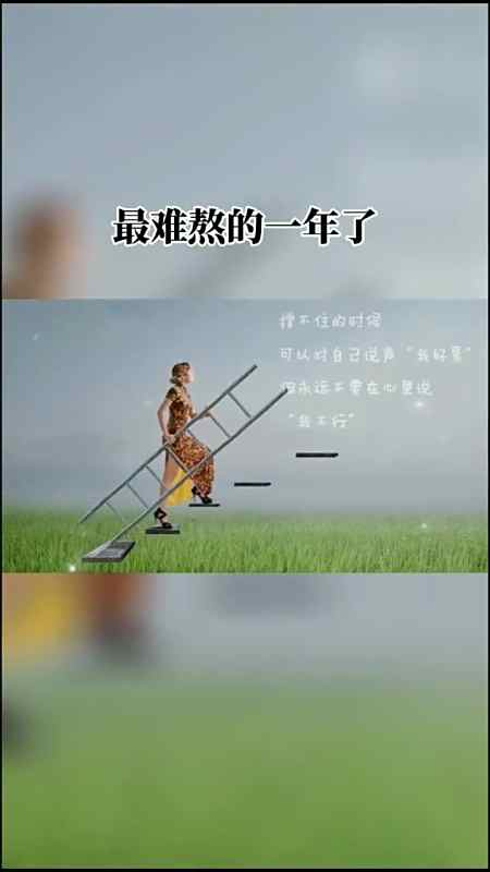 最难熬的一年生活很累日子很苦委屈不得不隐藏责任不得不担当这一路没