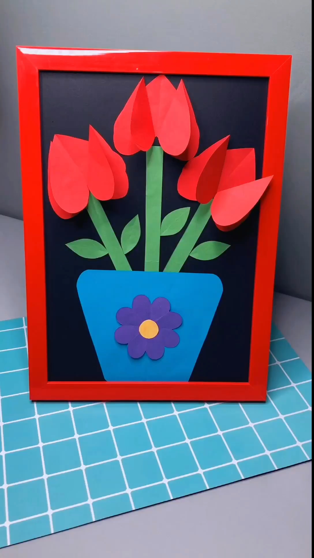 手工贴画花朵图片