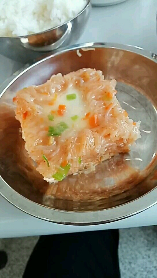 食堂的新菜,粉丝蒸蛋