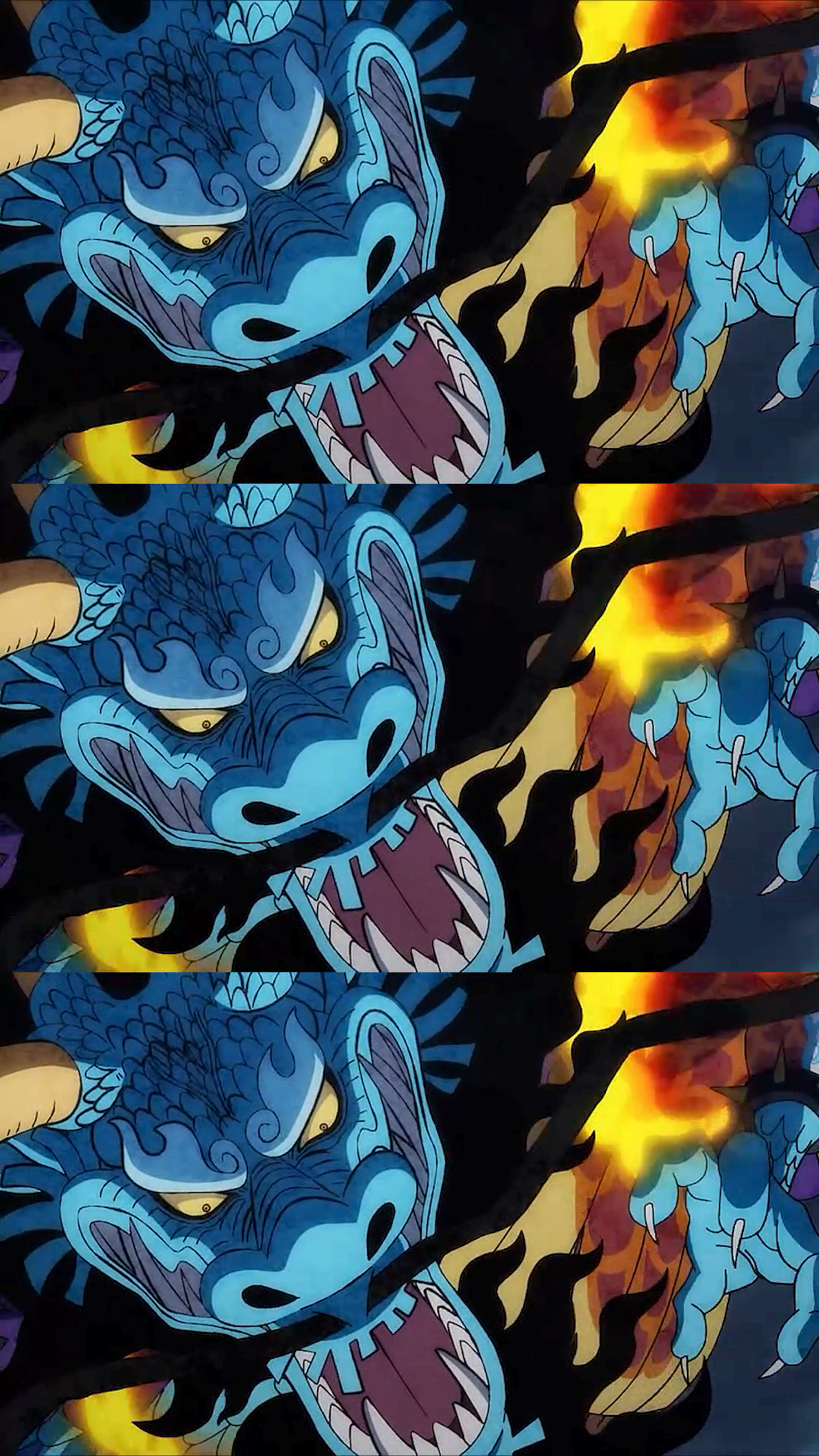 动漫#最强生物凯多变身为龙霸气出场,亲自找路飞-度小视