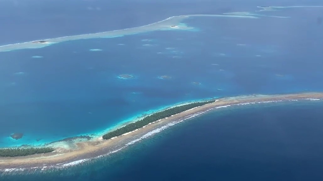 旅遊進行時#圖瓦盧是即將被海水淹沒的國家,飛機上就能一覽整個國家