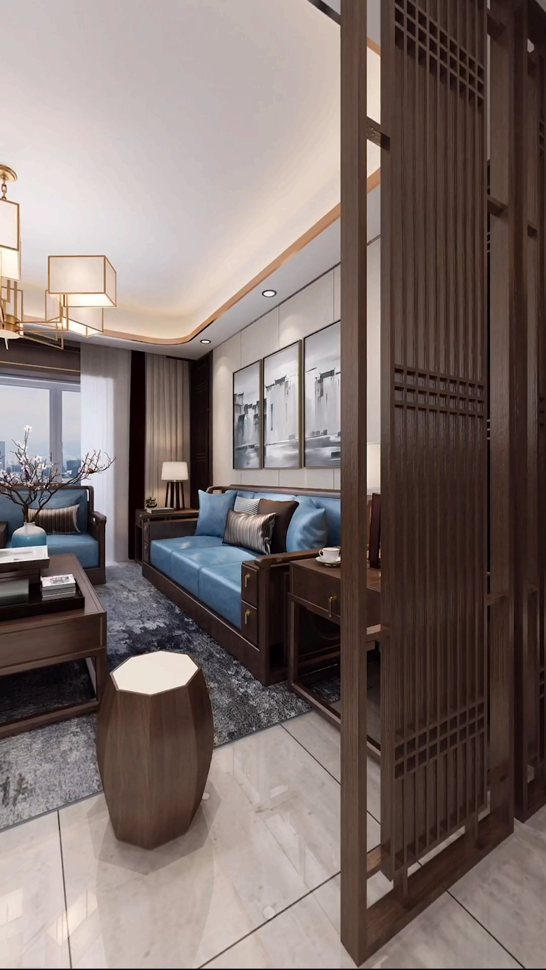 古香古色的现代新中式风格家具,复古的中式韵味,传统色彩的气质,大气