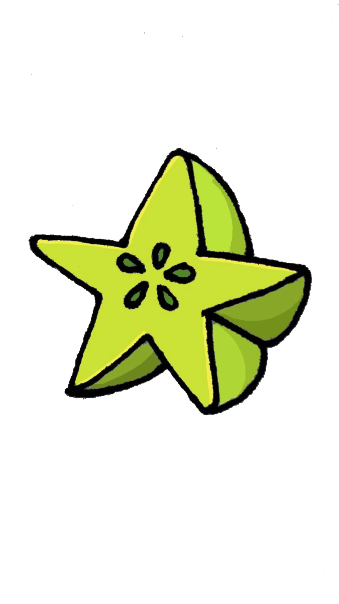 10秒画变变变之五角星变杨桃