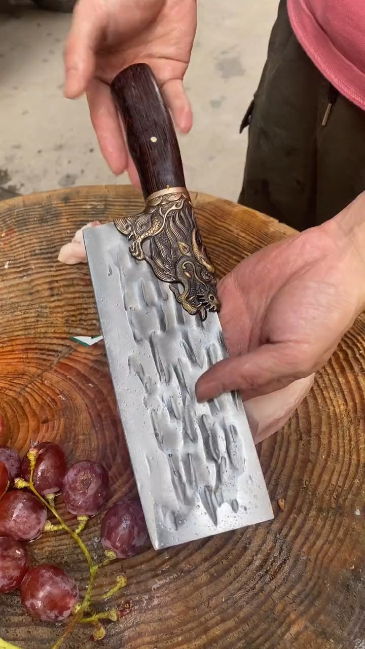 手工锻打菜刀#龙泉手工菜刀 手工锻打菜