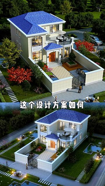 农村二层带院小别墅,漂亮实用,人人都能建