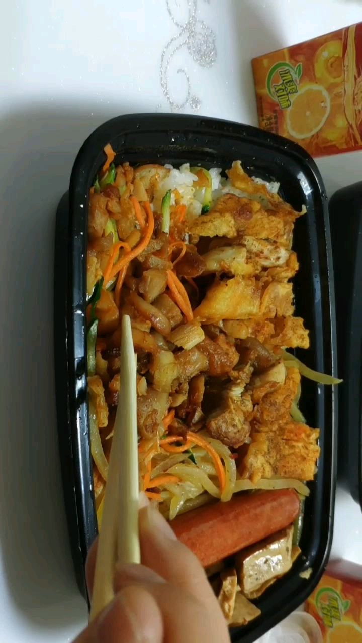 脆皮鸡烤肉双拼饭外卖