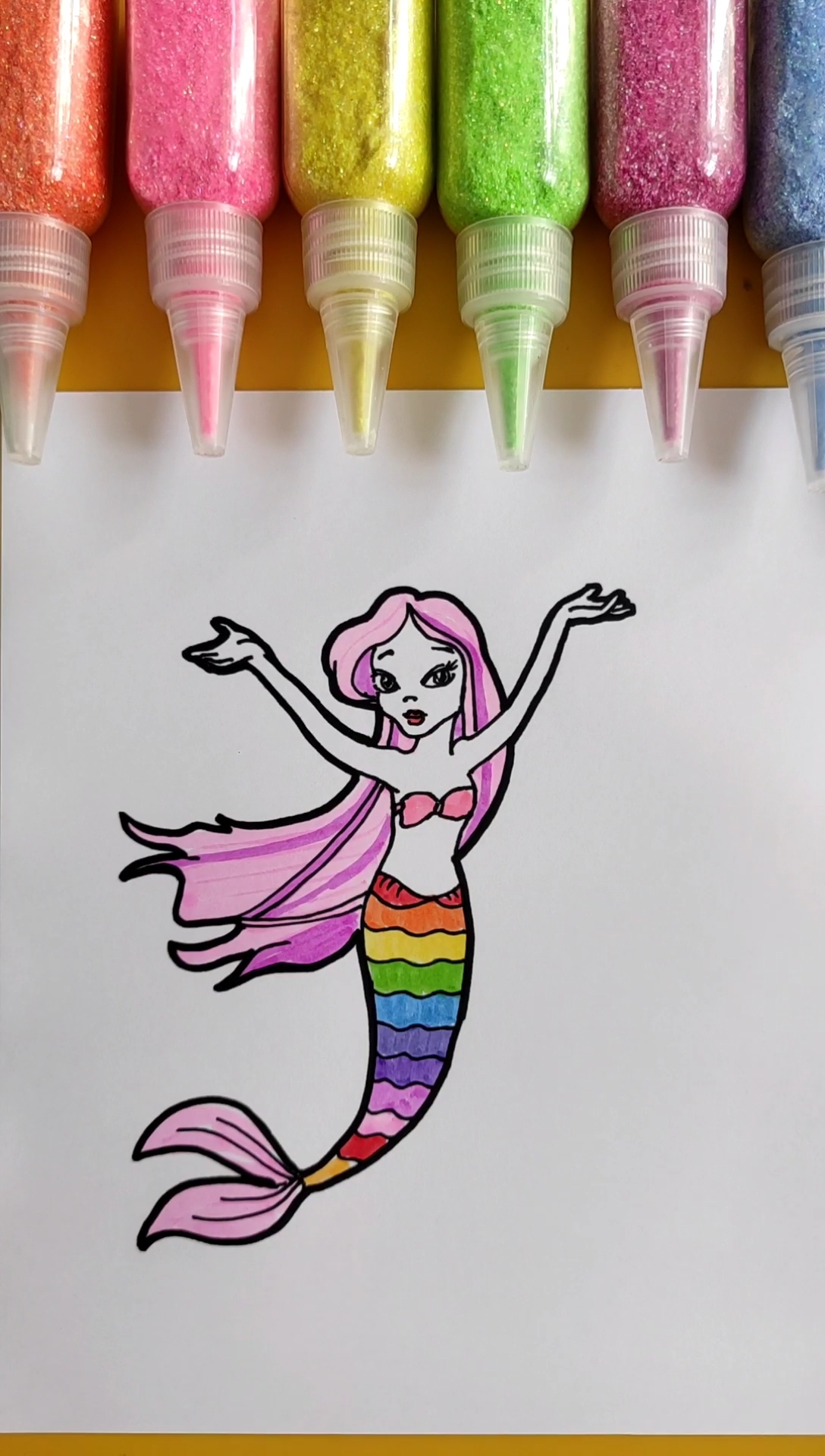 简笔画#简笔画美人鱼