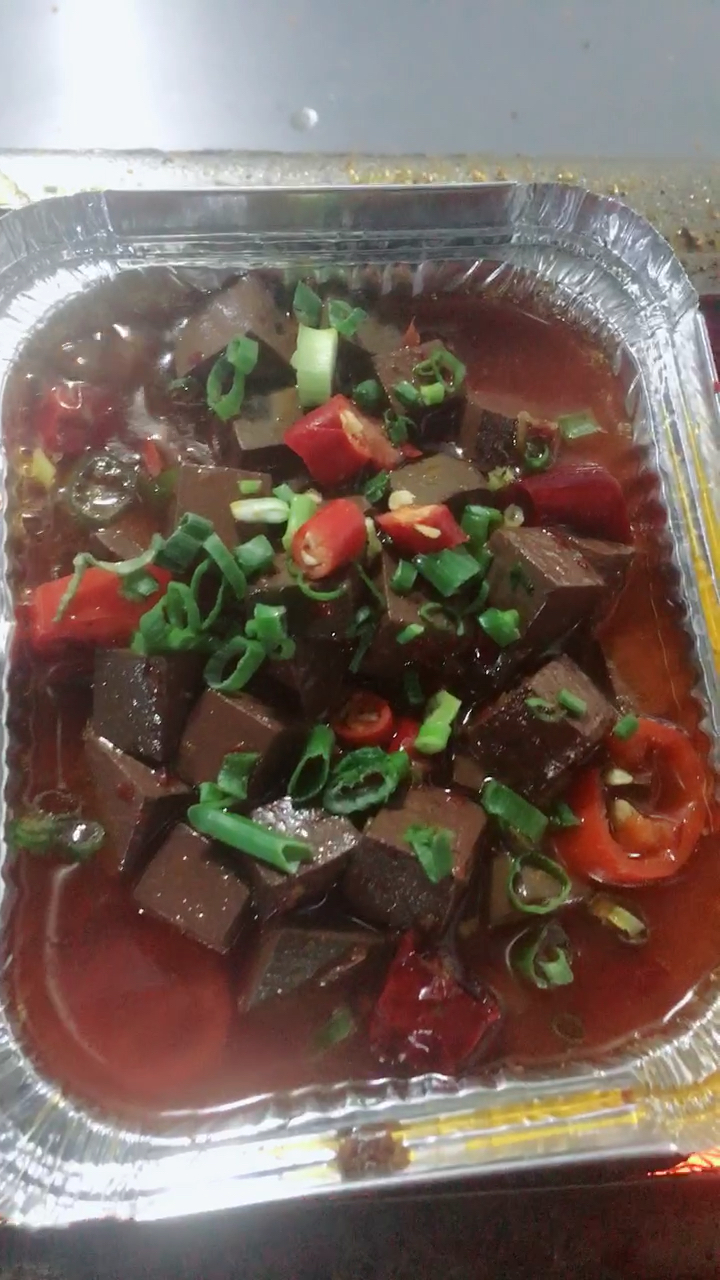 锡纸鸭血,喜欢的点个赞.