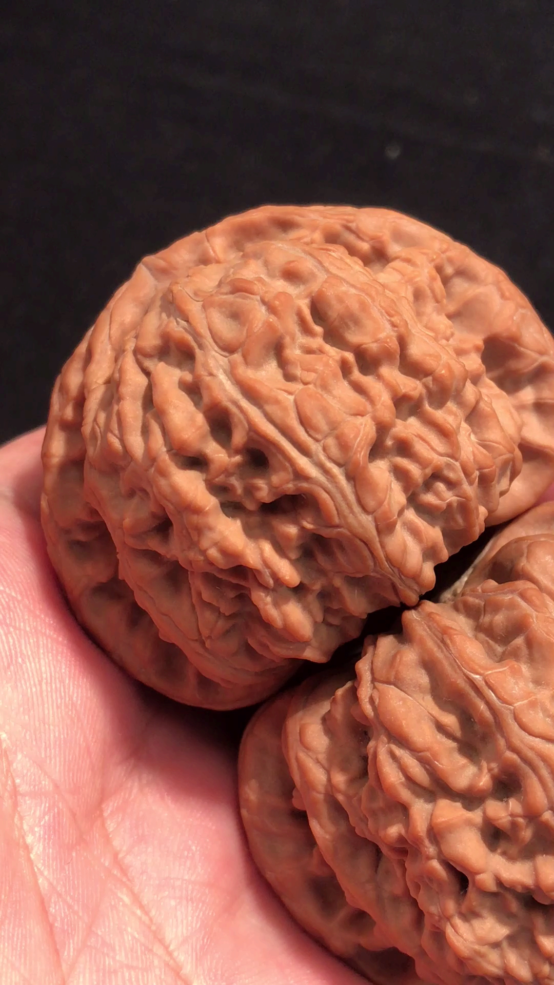 文玩核桃,收藏级闷尖白,太霸气了