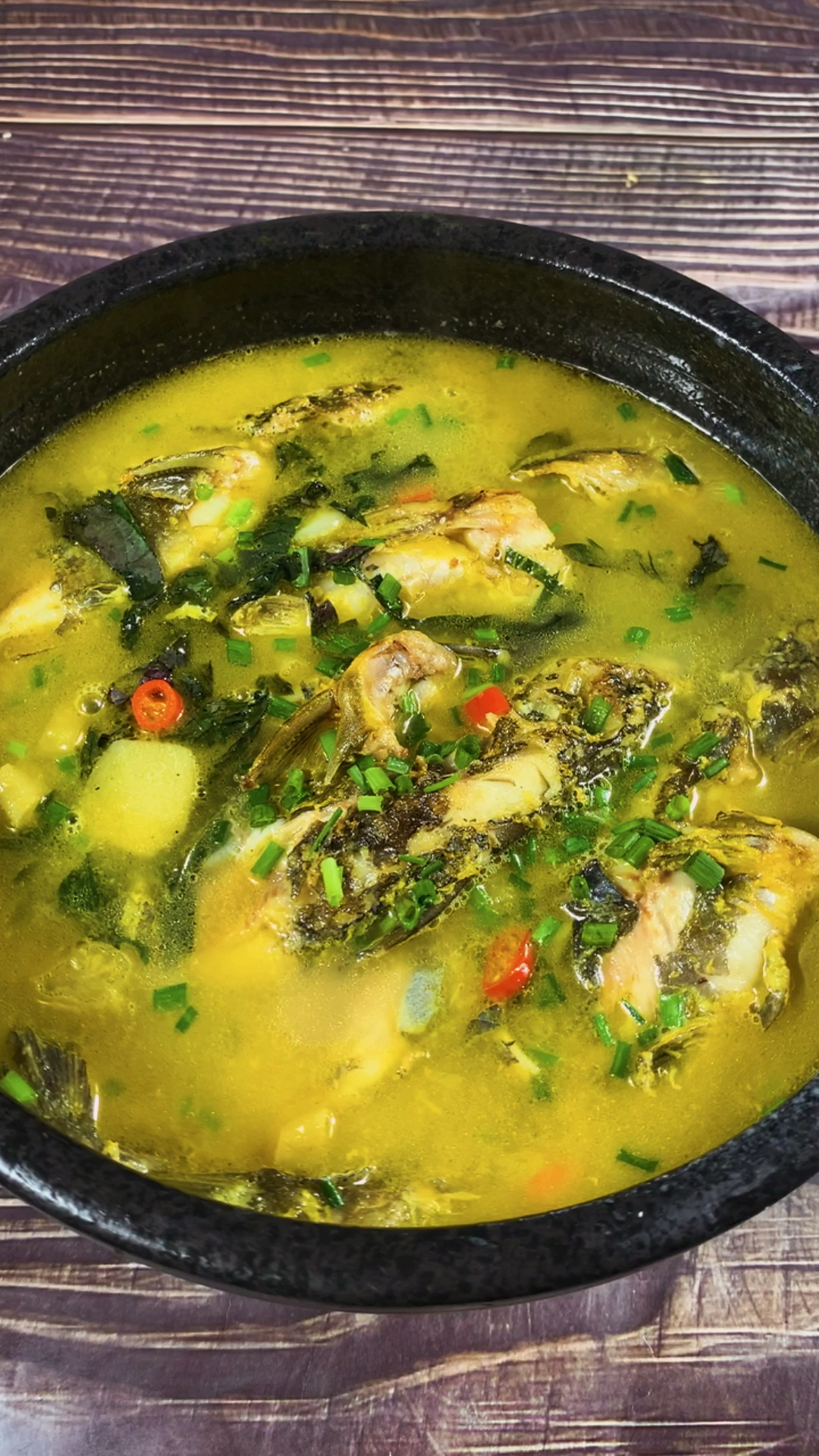 美食#年夜饭水煮黄骨鱼