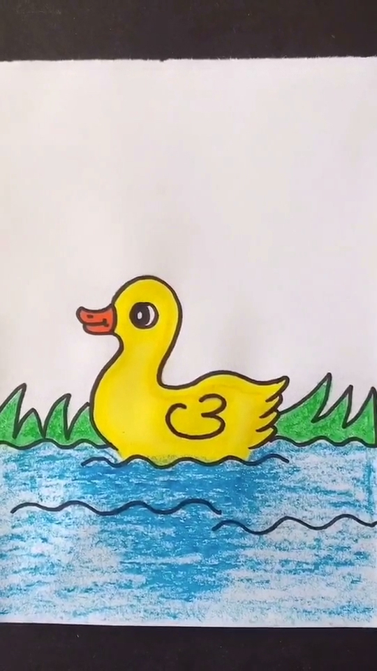 鸭子绘画最美图片