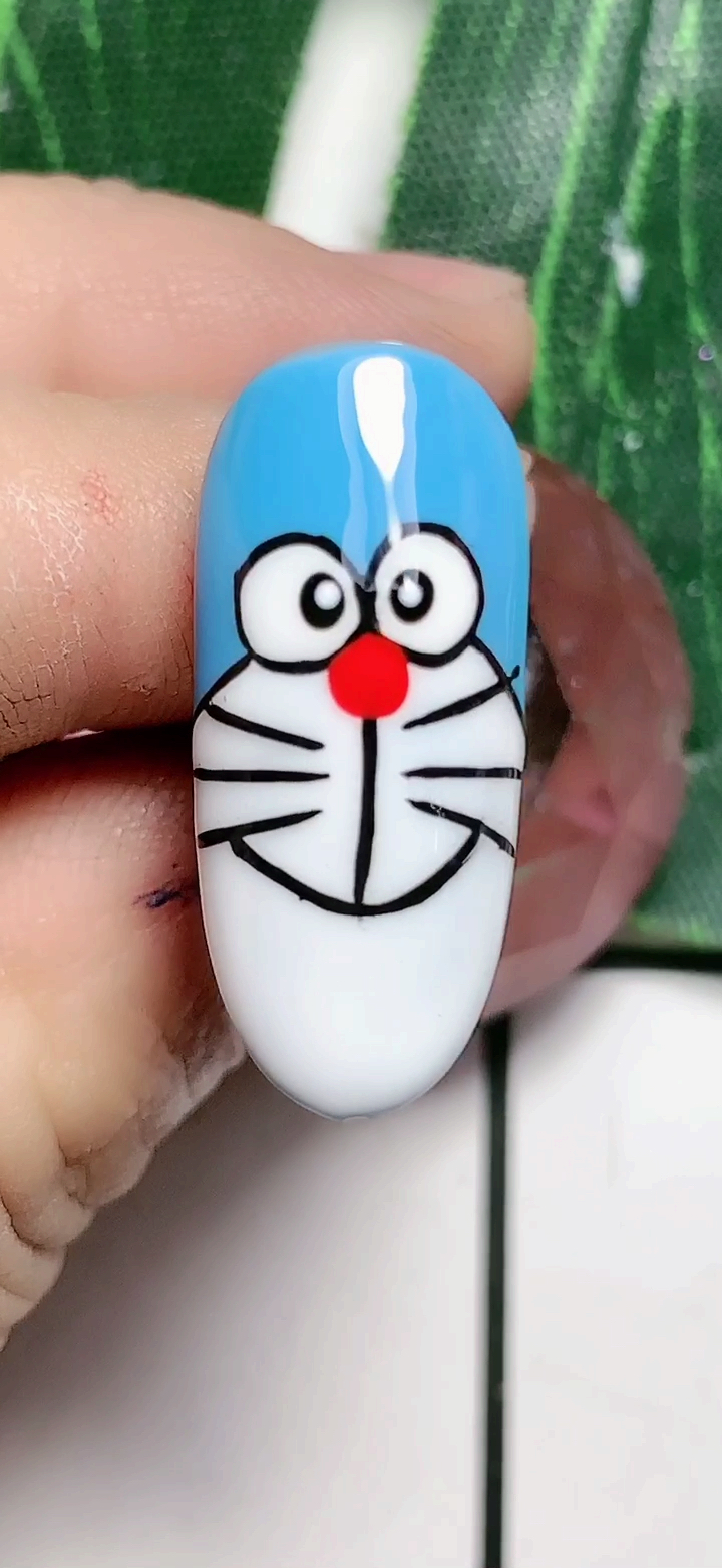 美甲#哆啦a梦教程来啦