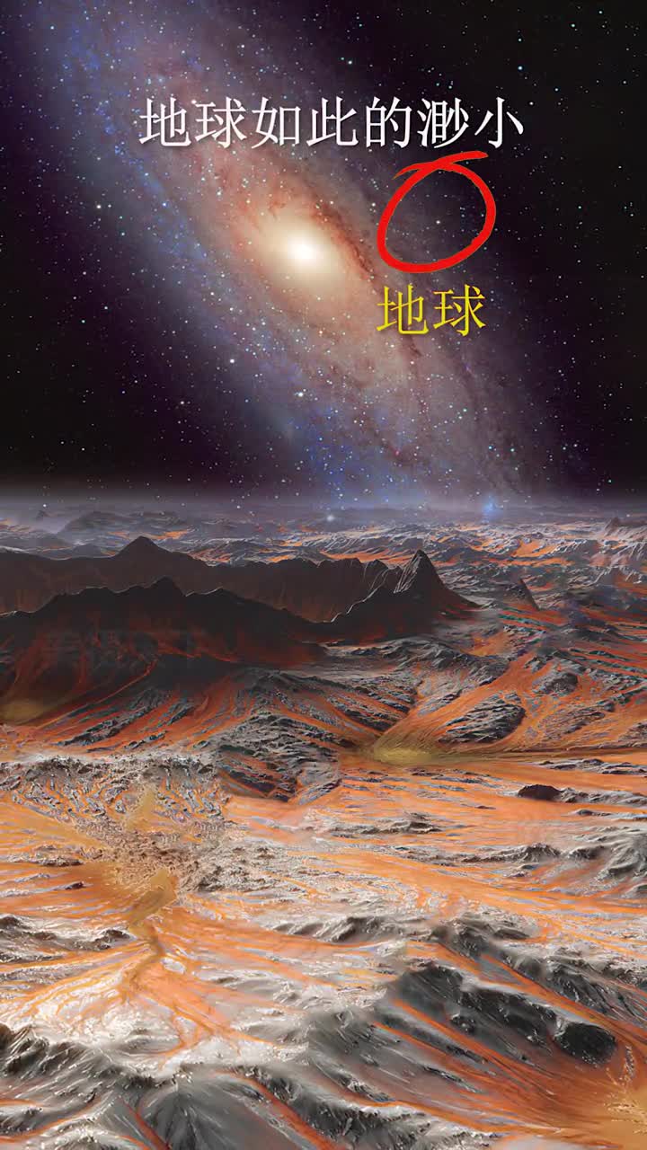 火星上看地球图片