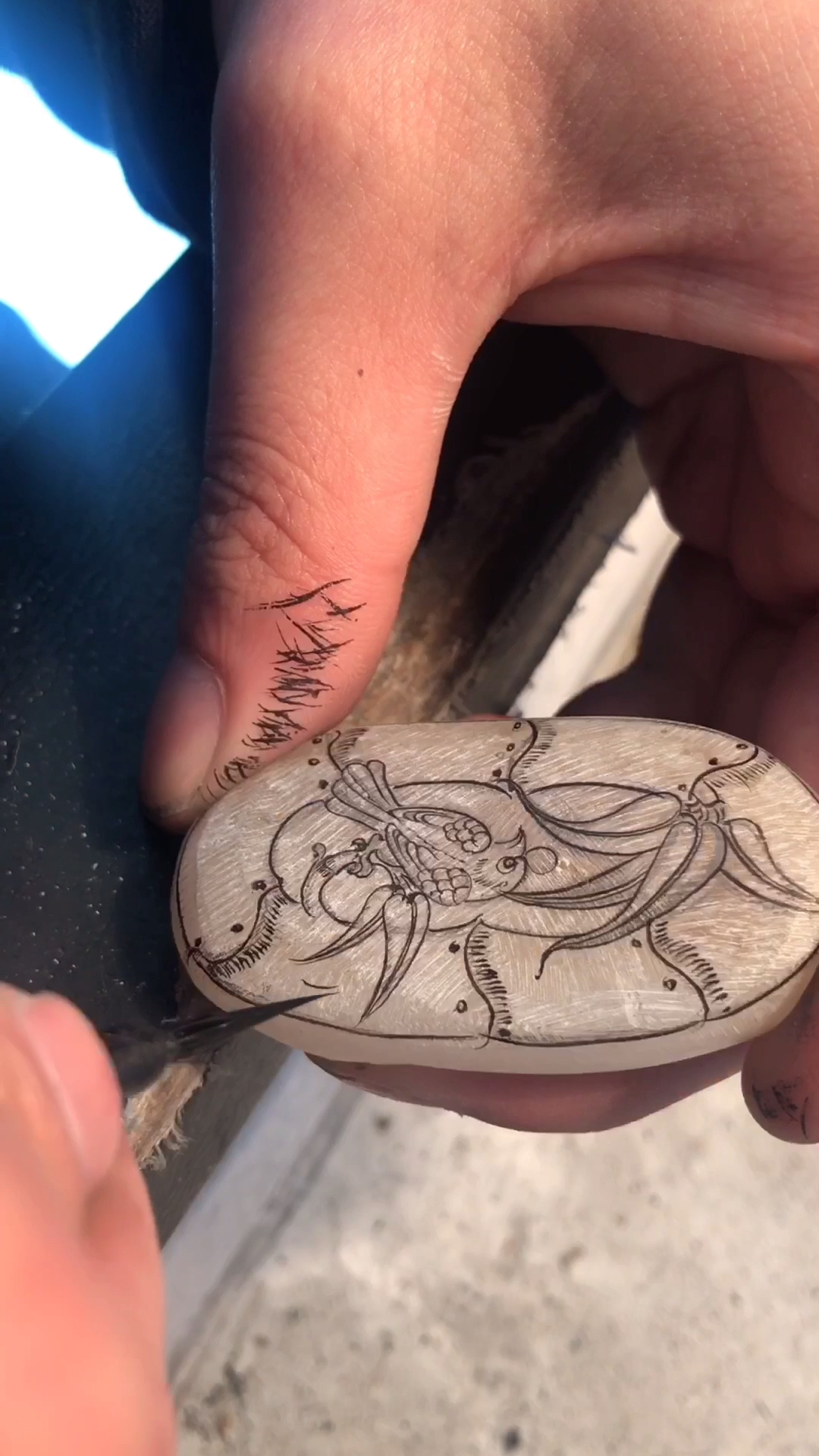 玉雕入门必备——简单画竹节