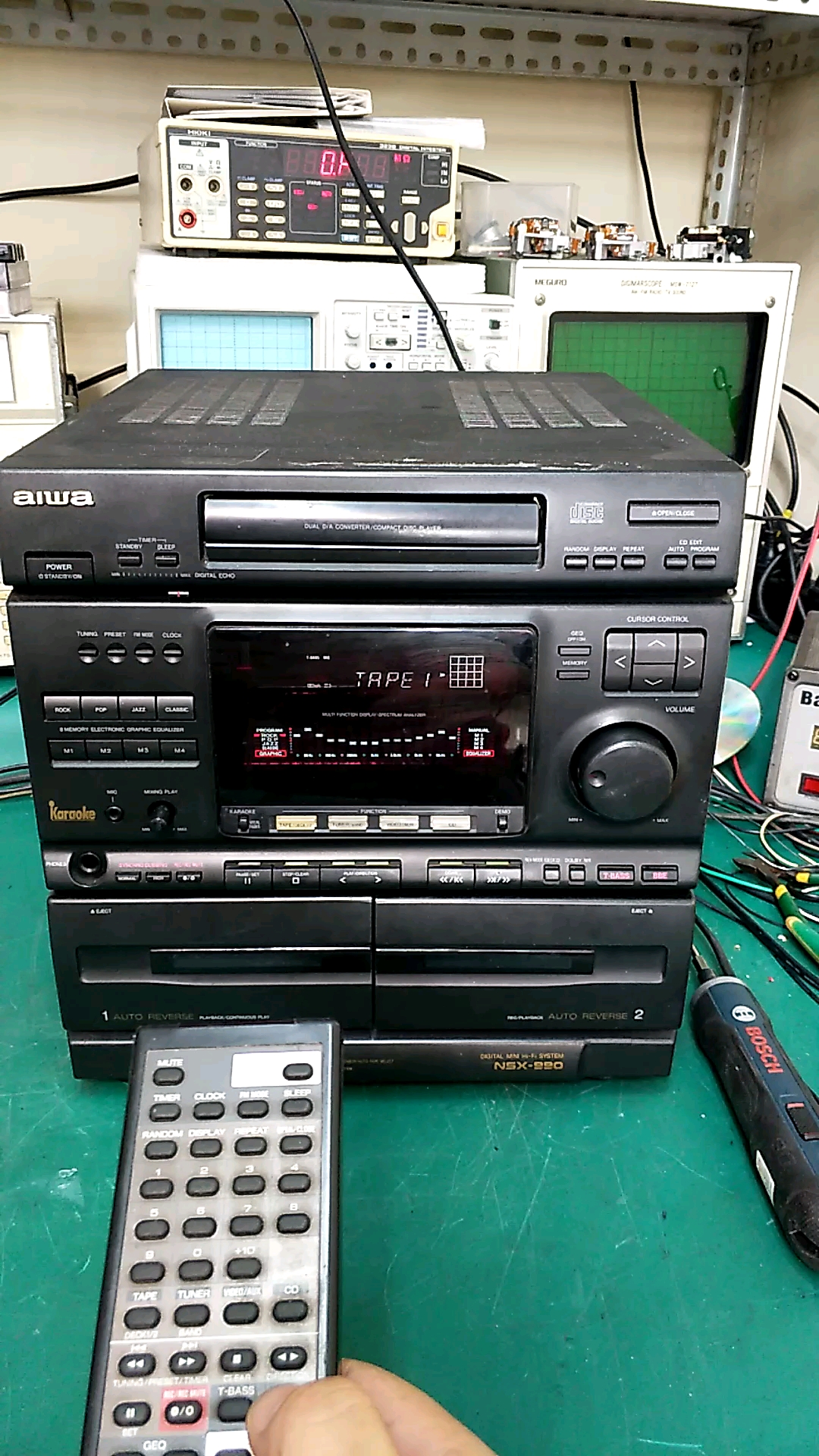 又修好一台爱华990音响主机出院前给来个全面测试