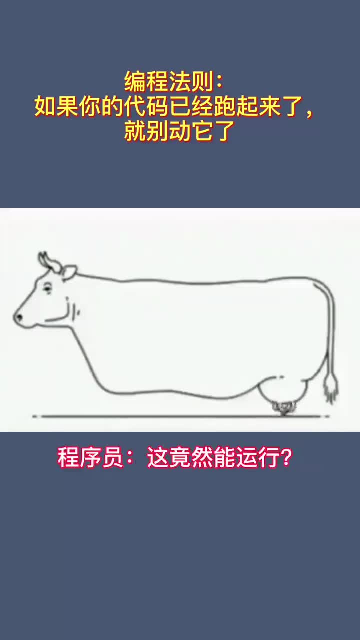 程序员:这竟然能运行?当你的代码莫名其妙地跑起来时,你还会去动它吗?