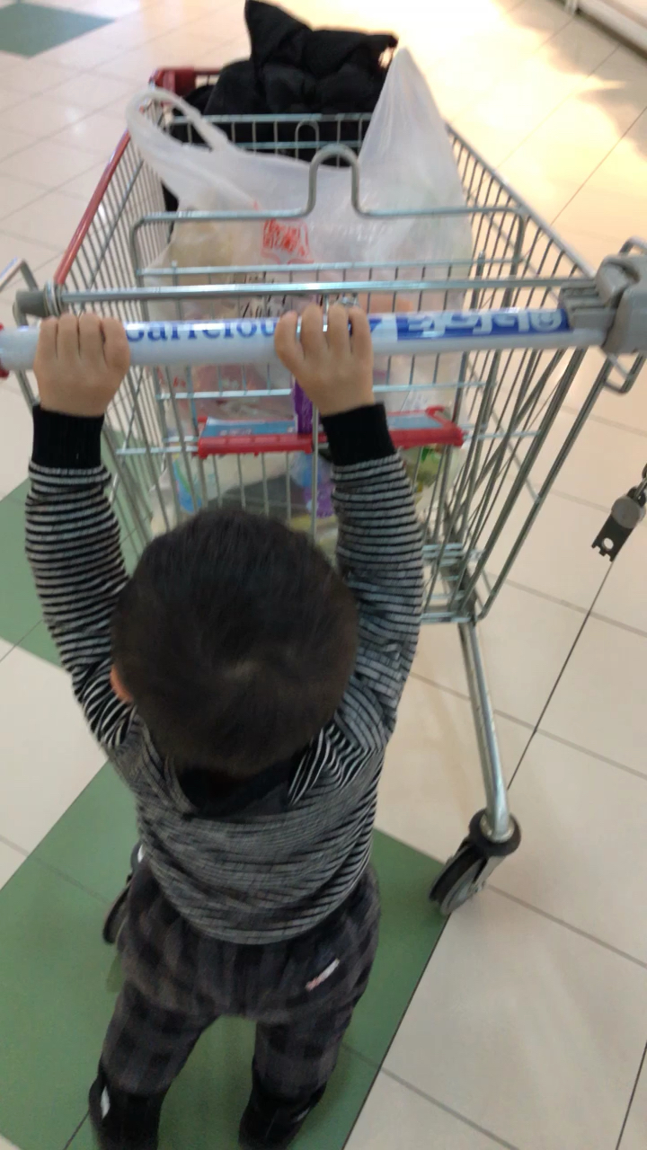 满满一车吃的推不动