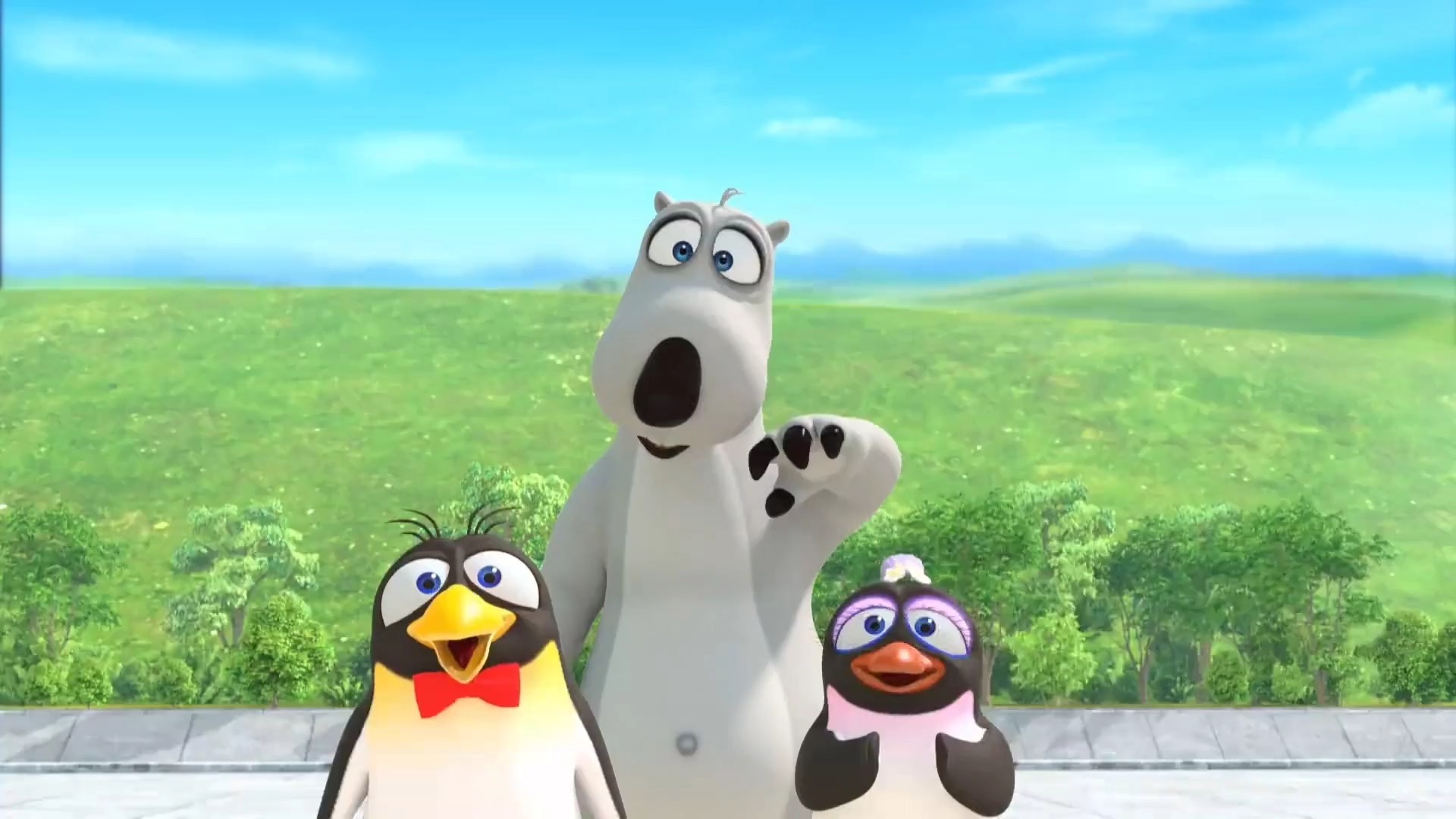 动漫#倒霉熊公园闲逛,竟看到免费发放气球,这怎么能少的了他呢