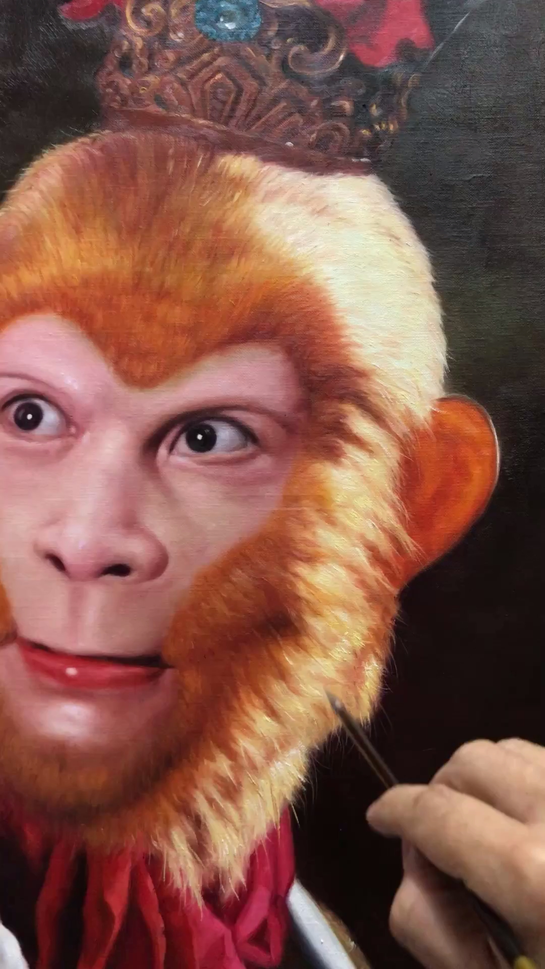 我的油画作品(美猴王)满满都是儿时的回忆