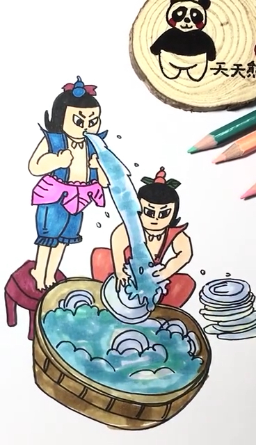 全民小剧场#搞笑版《葫芦娃》哈哈哈…原来老五水