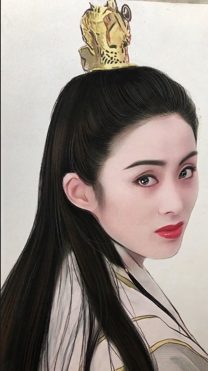 经典镜头赵敏回头,画了20多个小时,能换您一个几秒爱嘛