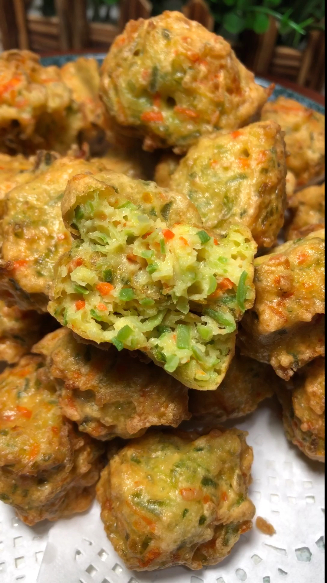 双姐美食#素炸蔬菜丸