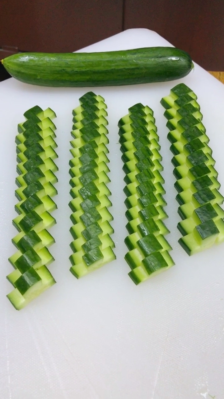 五星级酒店黄瓜切法