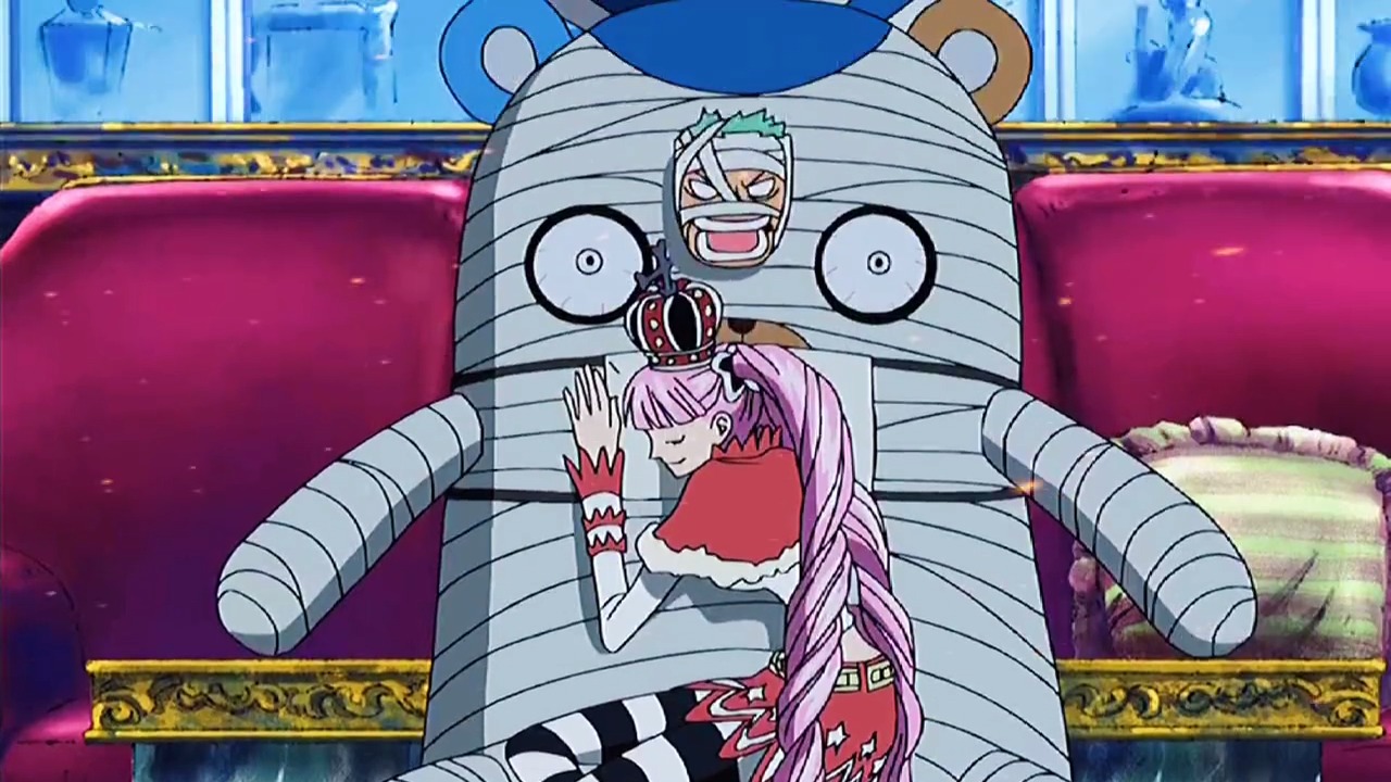 动漫#索隆遇上佩罗娜,好有爱