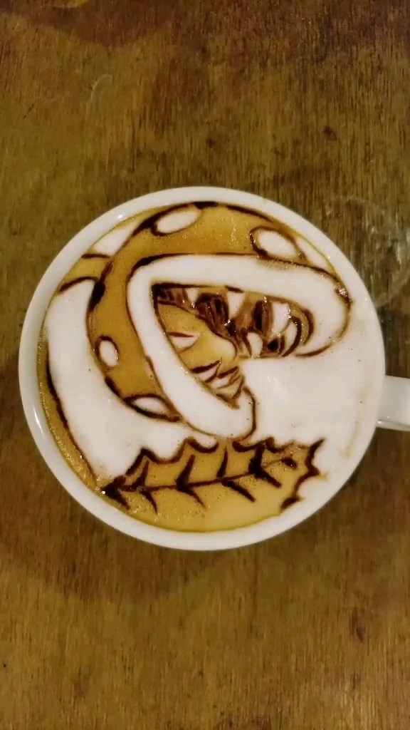 咖啡裱花 大嘴花