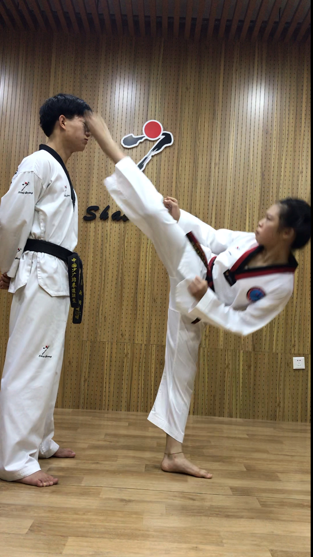 跆拳道,#这一脚踢太虎了!