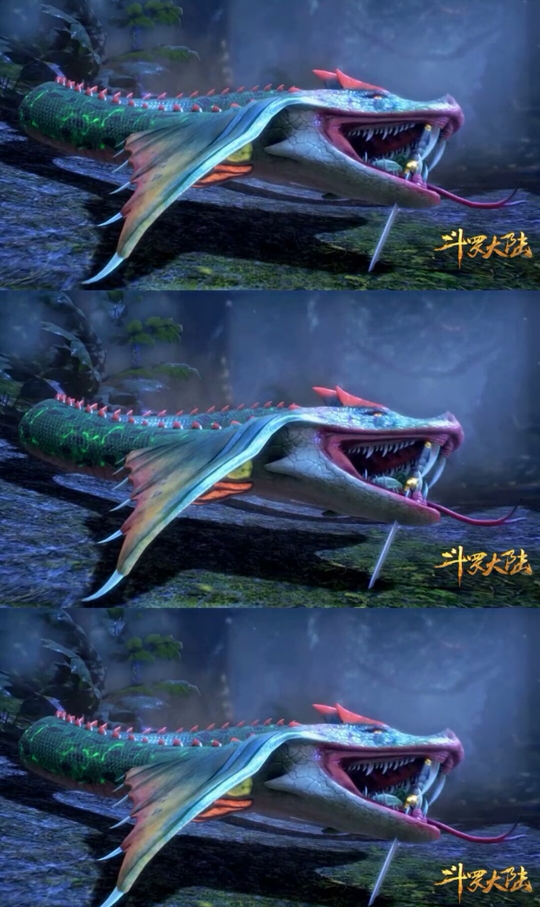 唐三刺中曼陀罗蛇要害,蛇奄奄一息!-度小视