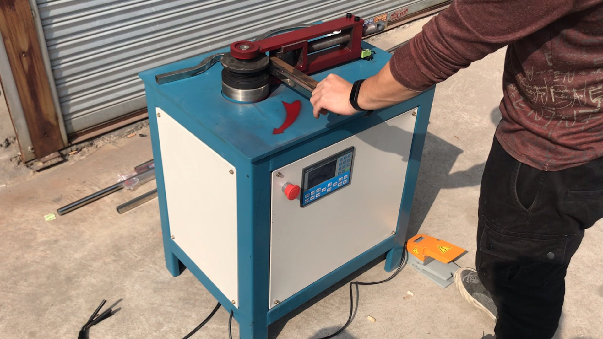 精邦机械#电动弯管机 数控平台弯弧机 方管折弯机