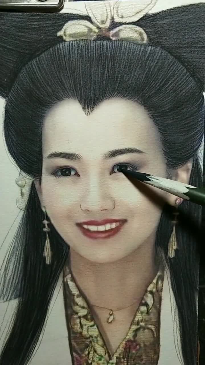 牛人手绘白素贞,奶奶级别的不老女神,画的很好哦