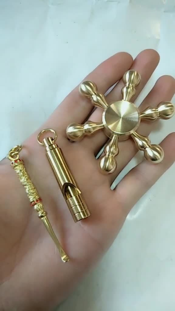 纯铜六爪陀螺葫芦型,口哨,盘龙耳勺