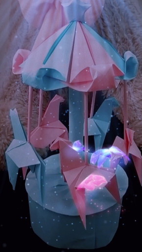 我要上热门#超级惊艳的旋转木马折纸哦!简答好做