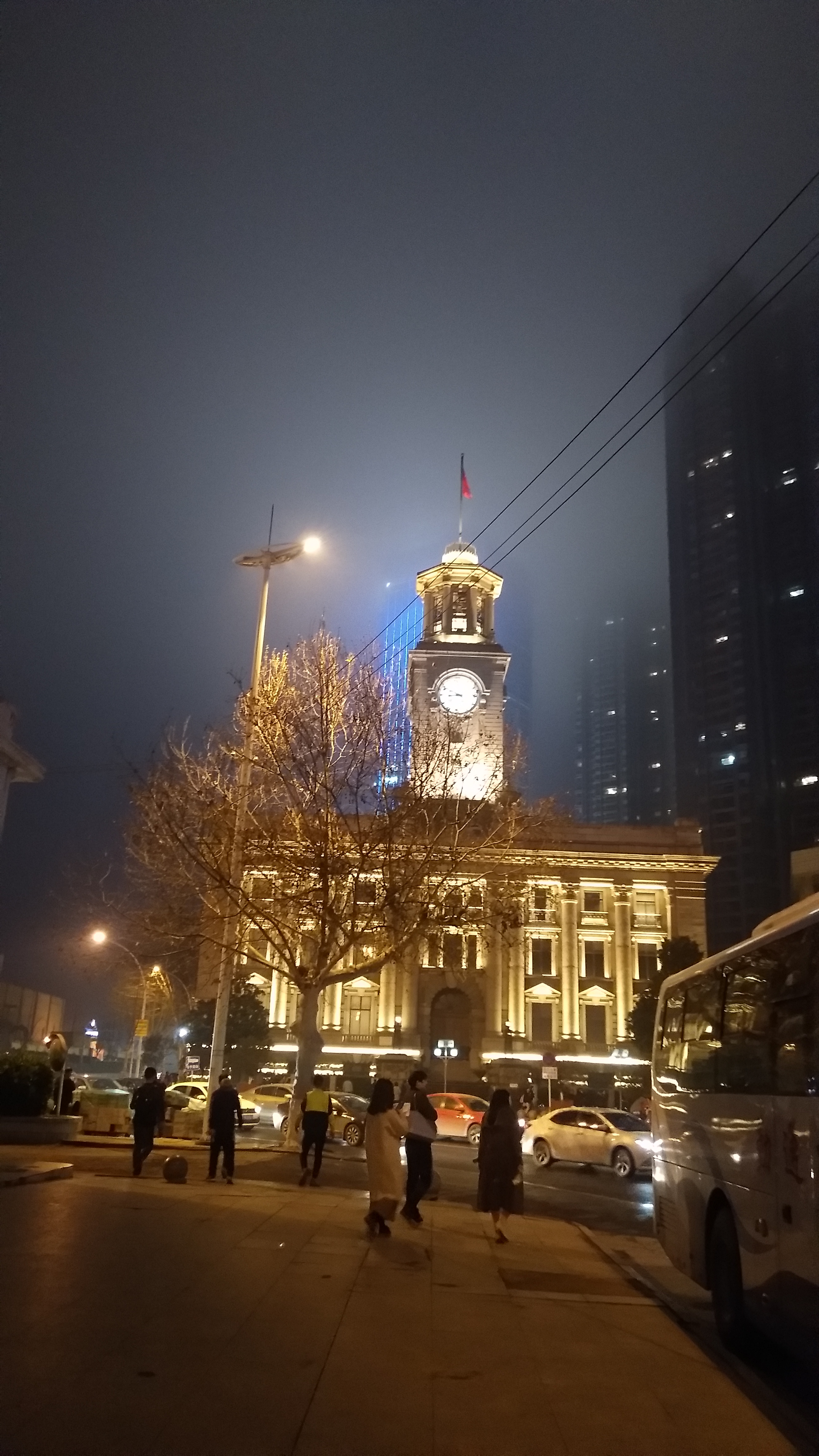 江汉关,武汉港,夜景不一样