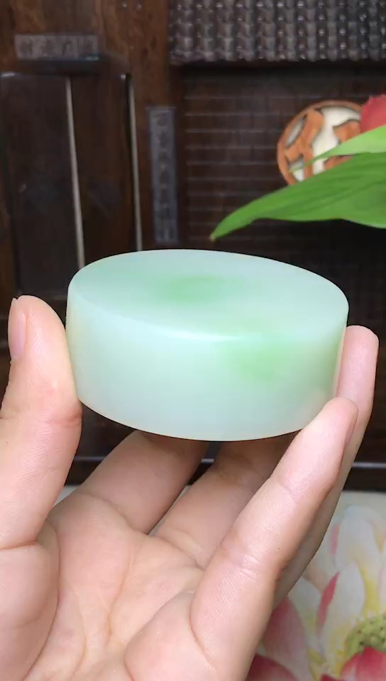 和田玉,翠青镯子芯,美玉!