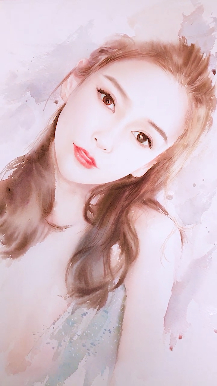 小姐姐#水彩杨颖