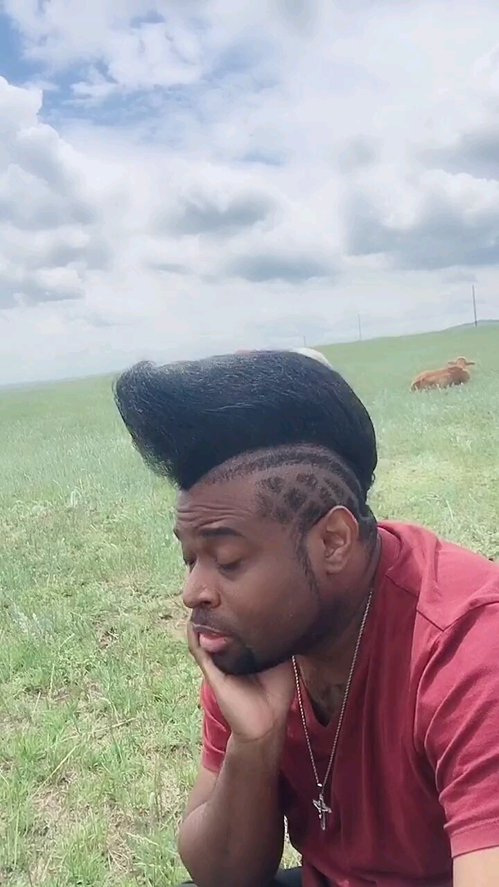 浑身带着幽默细胞的黑哥,跟着配音对口型表演的很不错,一点都没有笑场