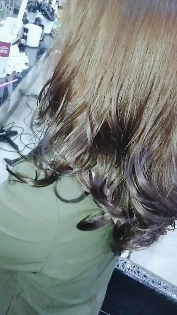 芭菲热烫吹干自然成型