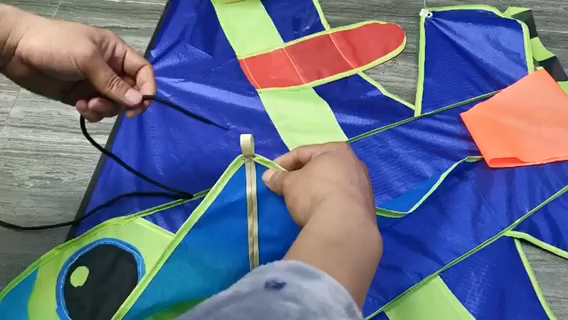 风筝的绑线方法图片
