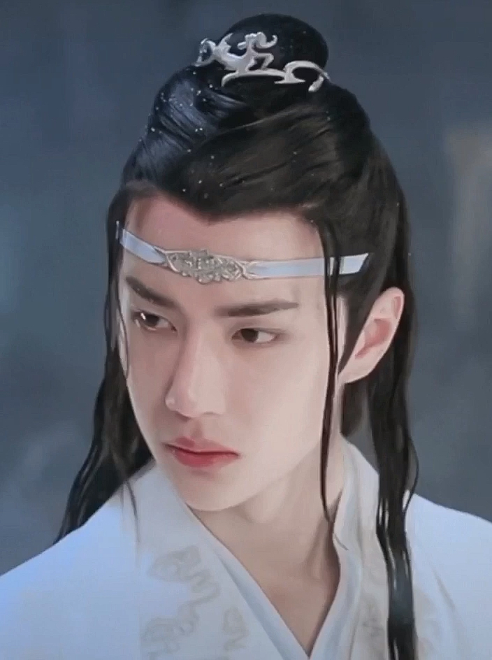 寒潭洞湿发蓝湛 这模样绝了 #陈情令#王一博