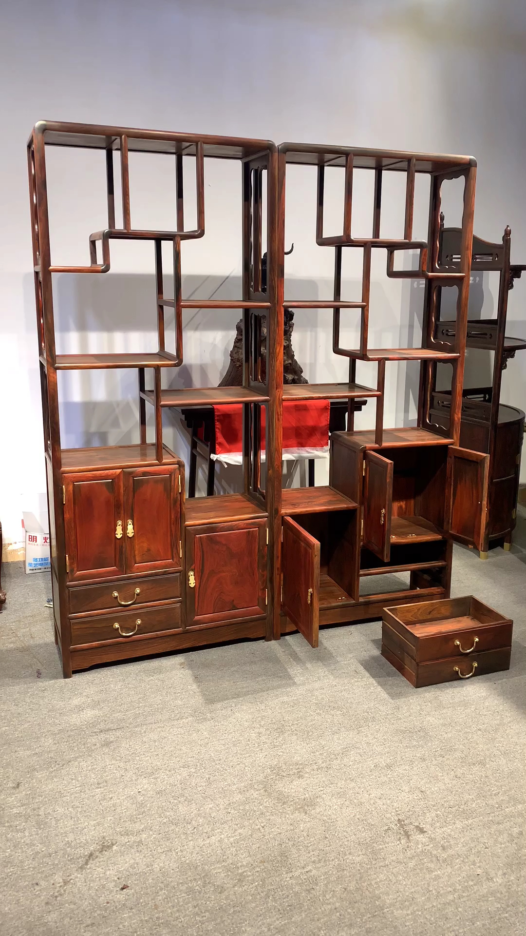 古典红木家具#古色古香!古董架!摆放自己喜欢的物件,欣赏品味-度惺佑