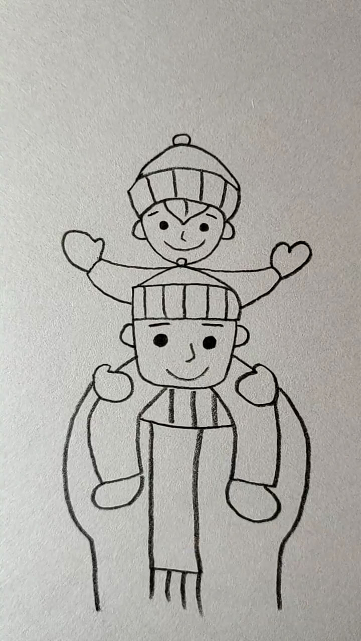 简笔画#父爱如山,为我们的父亲点赞!-度小视