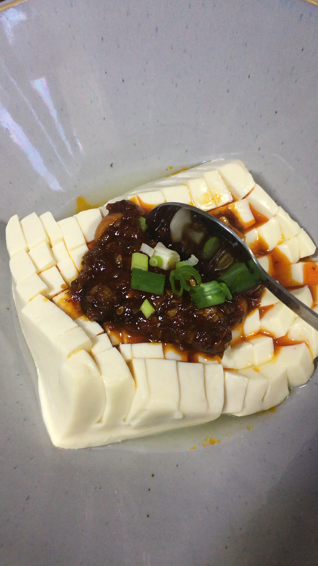 牛肉酱拌豆腐,超级好吃