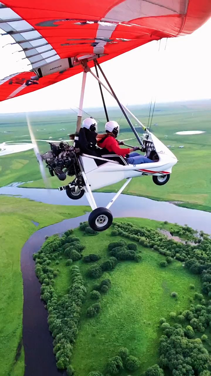 整个夏天,想和你环球世界,呼伦贝尔,带你看草原,滑翔机