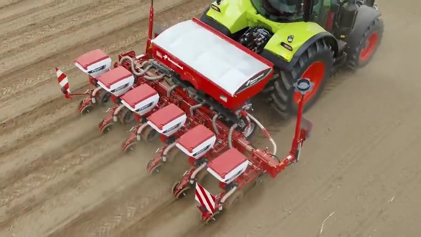 娱乐#最高速度每小时18公里的格兰高速精量播种机