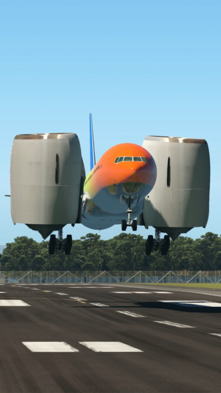 降落,机身不载人,只载油了.无机翼飞机脑洞设计.