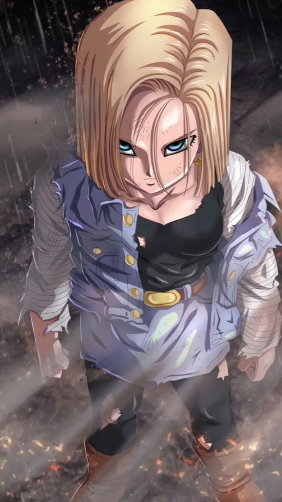 龙珠最美18号!不服来战!#送你一张动态壁纸 #七龙珠 #二次元